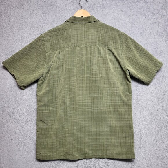 5.11 Tactical Shirt Mens Medium Covert Carry Pocket Snap Button Green Plaid - Picture 3 of 9